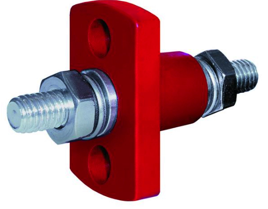 Blue Sea 2204 Terminal Feed Through Connector 3/8" Red - Click Image to Close